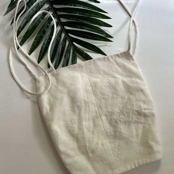 Anna Nata REVOLVE lace back white linen top size small - Picture 2 of 6